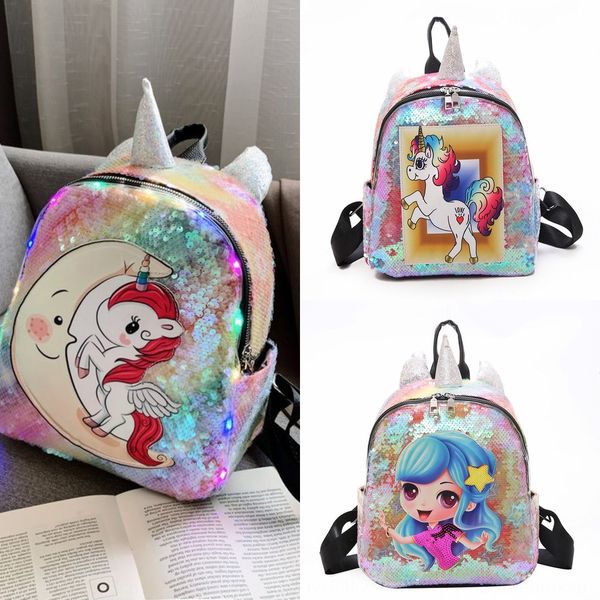 

light 2020 sequins children's cute surprise doll doll sequins backpack backpack women's bag