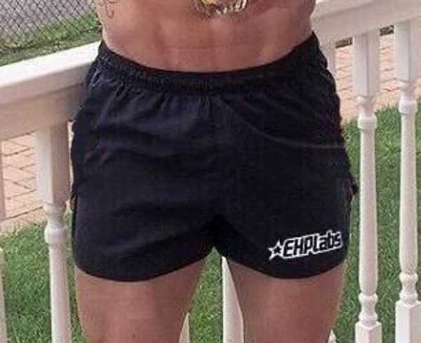 

new style summer muscle brother fitness men outdoor casual breathable shorts trend sports running beach shorts, Black;blue