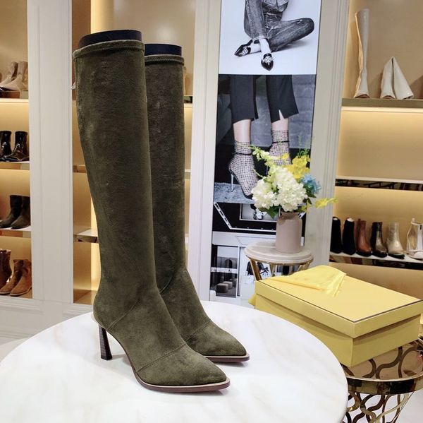 

new designer luxury high boots australia leather fashion women/men brown/khaki genuine leather flat heels flat bottom post, Black