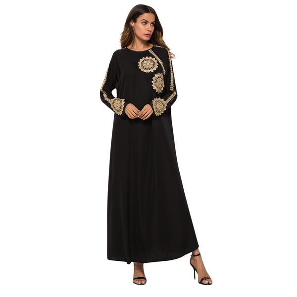 

fashion muslim dress abaya islamic clothing for women jilbab djellaba embroidery long maxi dress jilbab dubai kaftan islamic 5.3, Red