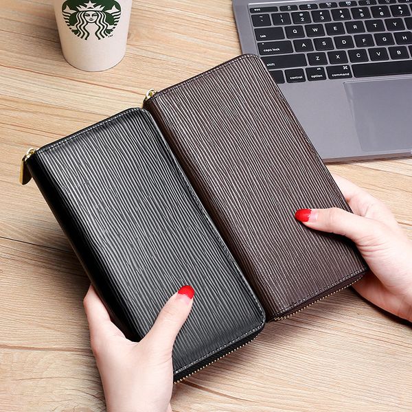 

new leather lady water ripples long wallets handbags, Red;black