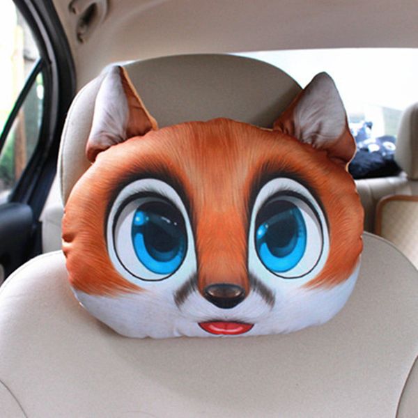 

cute 3d dog/cat/bear//panda/rabbit cartoon soft car head neck pillow headrest cushion animal face pillow funny car styling