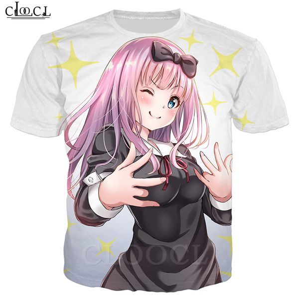 

кагуя sama love is war футболка мужчины женщины 3d печати anime girl fujiwara чика с коротким рукавом креатив плюс размер harajuku tops, White;black