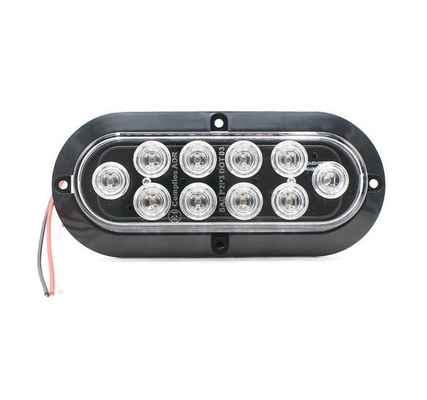 

10 led surface mount oval reverse lamp, turn signal side marker tail led light for truck trailer trail bus 12v dc ( pack of 2