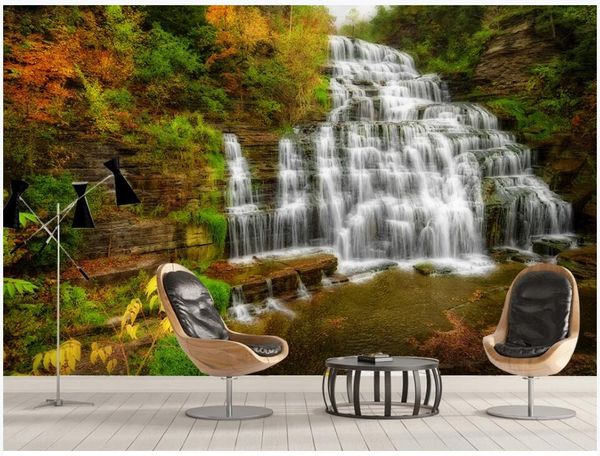 

wdbh 3d wallpaer custom p mural large outdoor natural landscape running water waterfall background decor room wallpaper for walls 3 d
