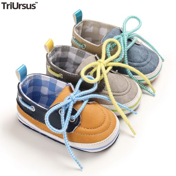 

baby boys girls canvas shoes sporty first walkers 2020 spring autumn infant toddler prewalker shoes lace-up soft sole baby