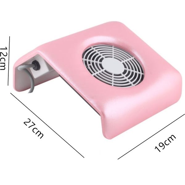 

Pro Nail Dust Suction Dust Collector Fan Vacuum Cleaner Manicure Machine Tools Dust Collecting Bag Nail Art Manicure Salon Tools, Pink