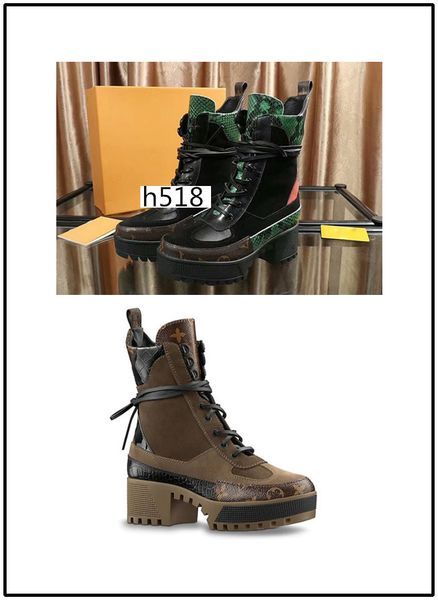 

with box laureate platform desert boot designer womens leather hiking shoes desert boot winter snow boot, Black