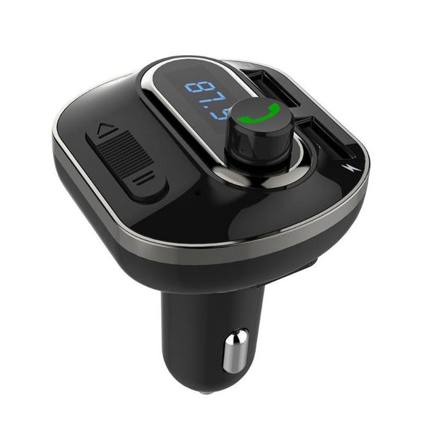 

auto car fm transmitter t19 usb charger adapter support tf card u disk manos libres bluetooth v4.2 hands-car mp3 player