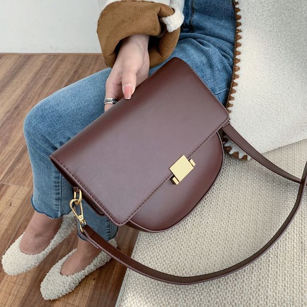 

women handbag 2020 autumn and winter new designer fashion crossbody messenger bag retro simple saddle shoulder bag