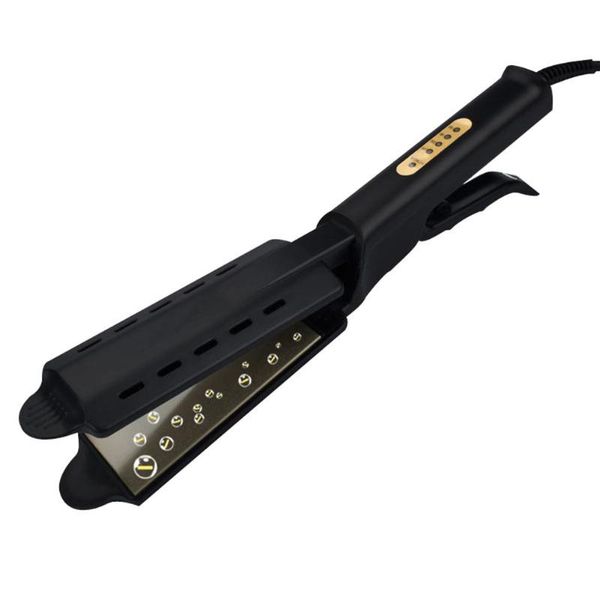 

professional hair straightener four-gear fast warm-up ceramic tourmaline ionic flat iron hair straightening tool, Black