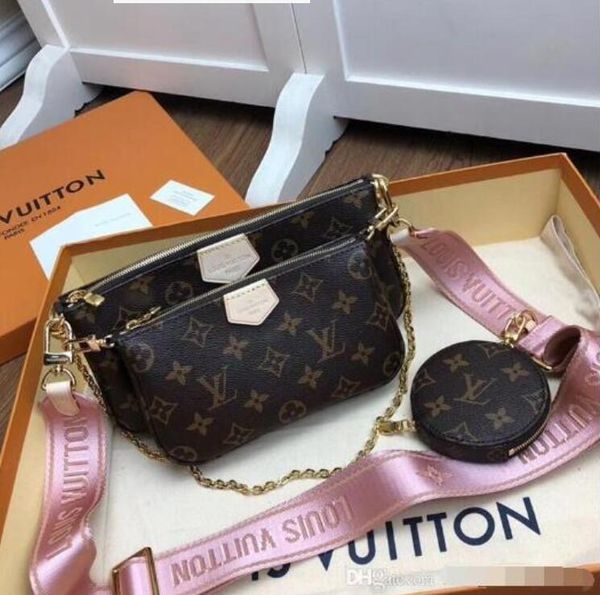 

3 шт набор сумок женщины Louis Vuitton LV сумка кожаные сумки кошельки леди tote сумки портмоне три предмета