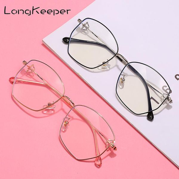 

2020 anti blue light eyeglasses women butterfly decorations sunglasses polygon metal clear lens computer games spectacle frame, White;black