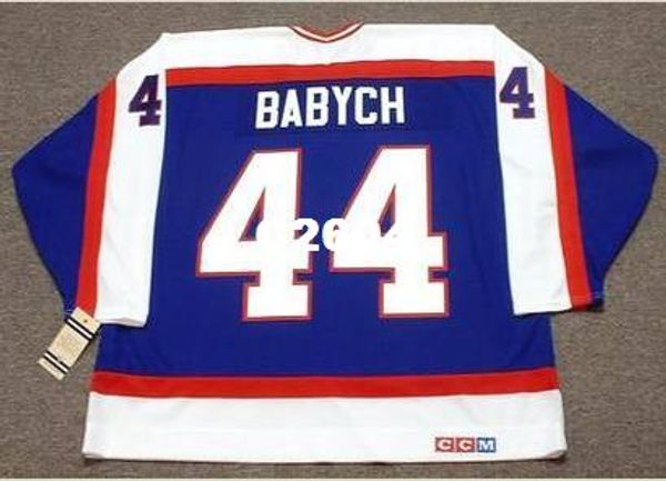 

men #44 dave babych winnipeg jets 1982 ccm vintage retro hockey jersey or custom any name or number retro jersey, Black;red