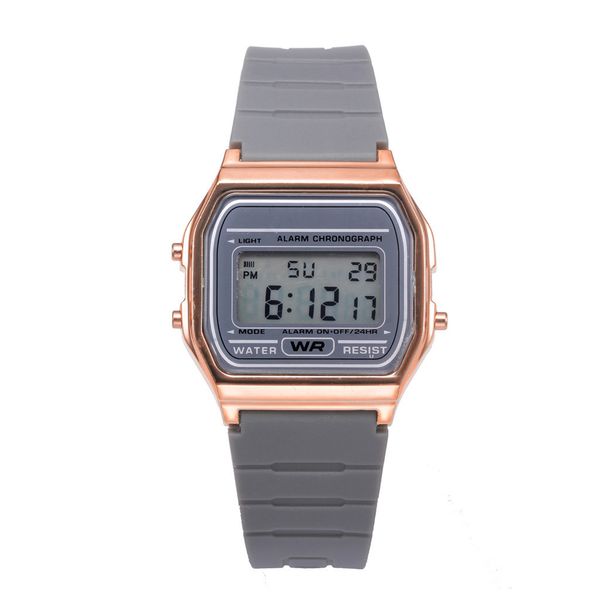

men's and women's couple watches digital waterproof electronic sports watch casual simple fashion ladies watch zegarek damski, Slivery;brown
