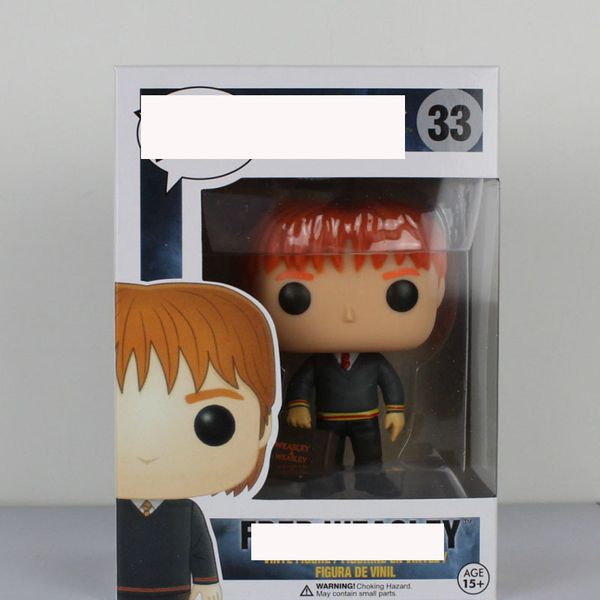

funko pop harry potter figurines fred weasley fred action figures hand-made decoration model q edition doll toy 33 #