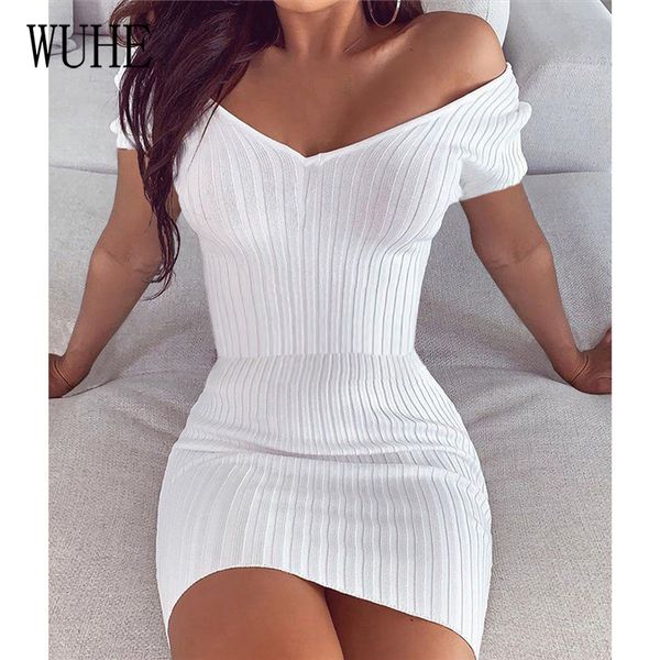 

wuhe women summer solid color pencil dress v-neck short sleeve high waist slim hips sundress office lady elegant mini dress, Black;gray