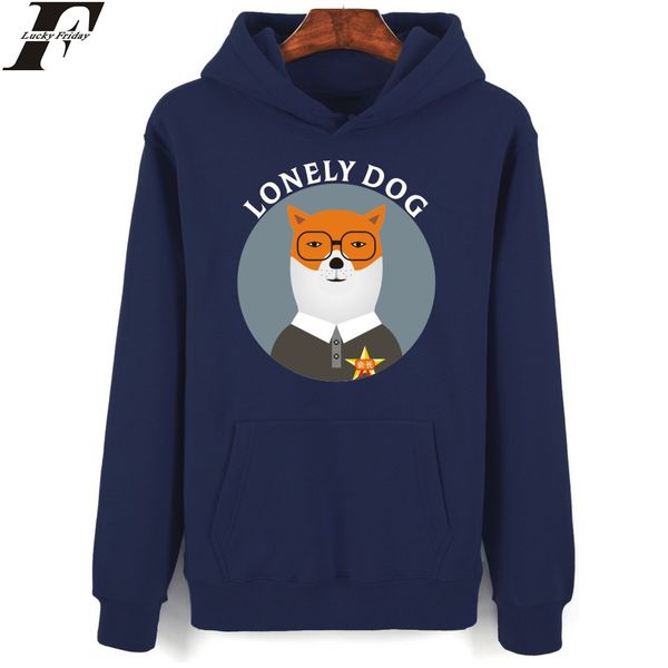

new fashion lovely dog cartoon funny hoodies pullover men women casual sport pocket long sleeve harajuku hooded sweatshirts, Black