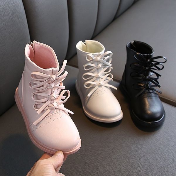 

new girls boots autumn and winter boots spring and autumn martin, Black;grey