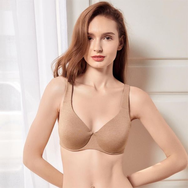 

женский бесшовное полное покрытие косточки проложенной minimizer бюстгальтер плюс размер, Red;black