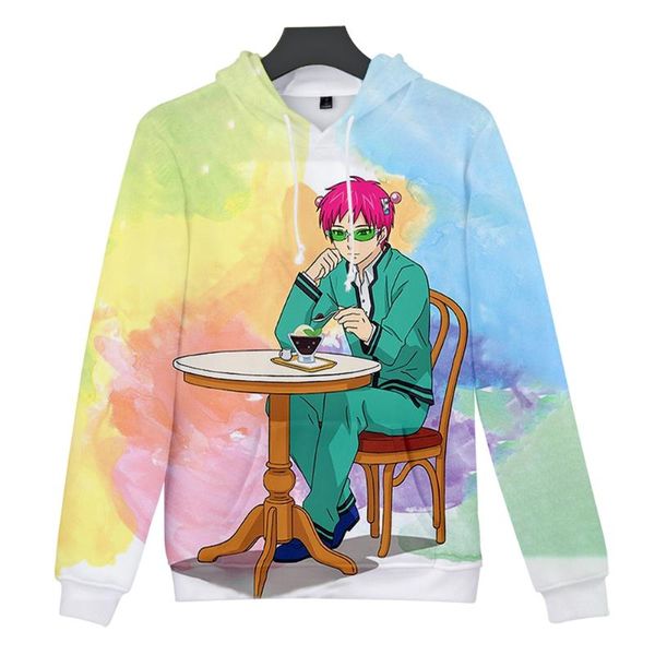 

новые 3d printed сайки kusuo не пси нан косплей не толстовка с капюшоном 3d аниме hoodie мужчины / женщины японские kawaii одежда, Black