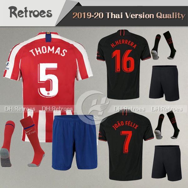 

19 20 joão félix soccer jersey 2019 2020 llorente camiseta de fútbol football shirt kits joao felix diego costa men kit, Black;yellow
