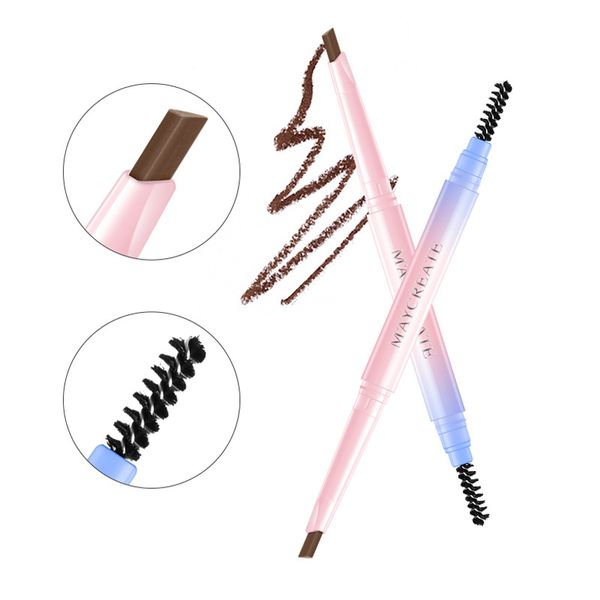 

9 colors waterproof permanent powder pen makeup eyebrow pencil cosmetic black brown eye brow liner shaper eyebrow makeup