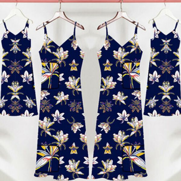 

горячая мама и я семья matching платье мать дочь цветочное летние каникулы платье, Blue