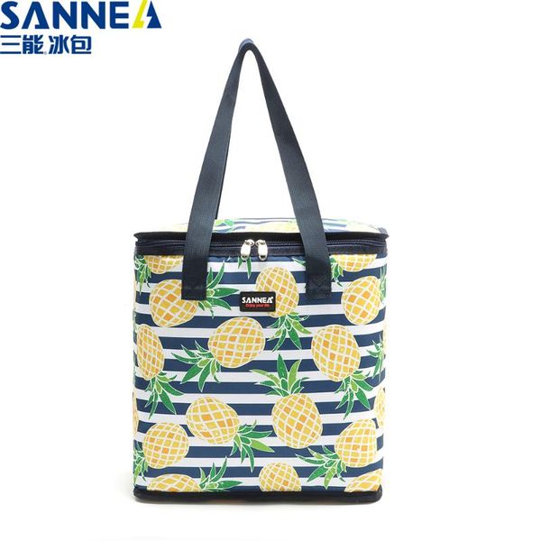

sanne 16l large capacity portable lunch bag new thermal insulated box tote cooler handbag waterproof oxford lunch box thermal, Blue;pink