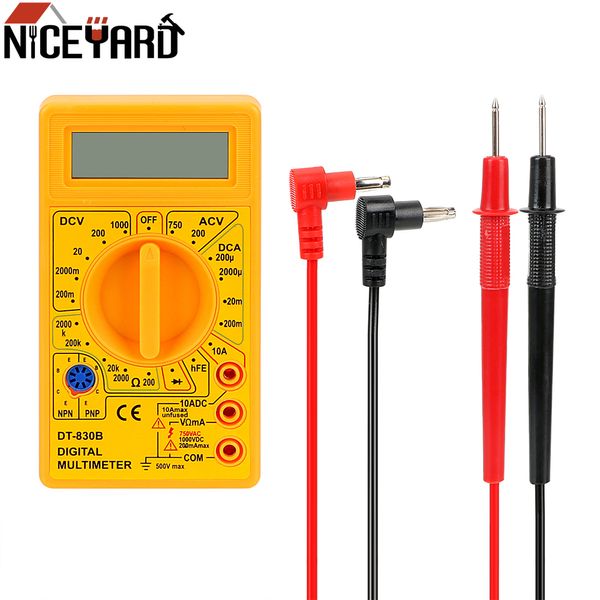 

niceyard multimeter ohmmeter volt tester dt-830b lcd auto range digital voltmeter analysis instrument
