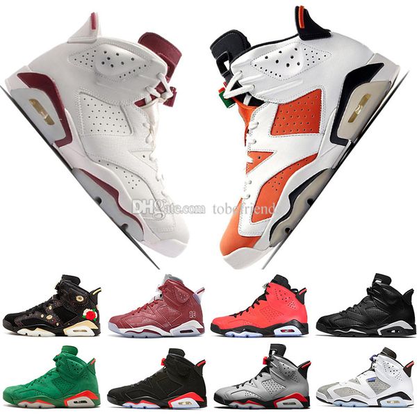 

2019 bred 6 6s mens basketball shoes infrared 23 3m reflective bugs bunny tinker black cat unc men sports sneakers designer trainers us 7-13