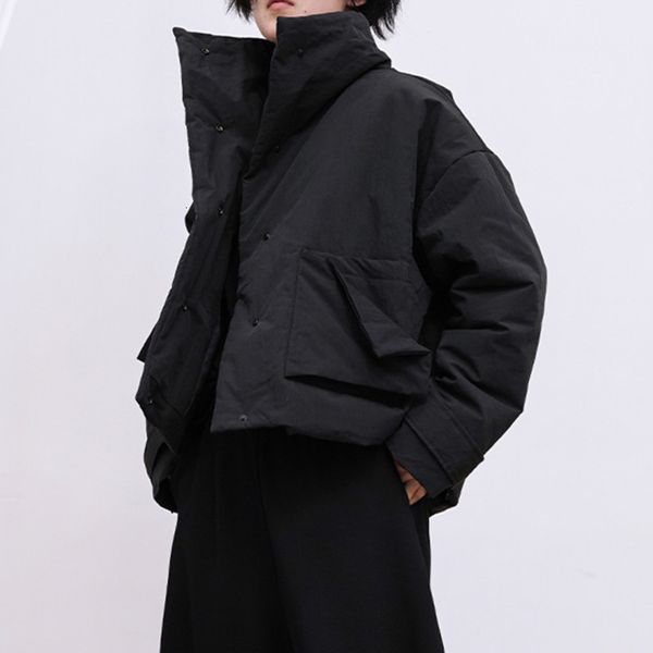 

black big size warm cotton-padded coat long sleeve loose fit women parkas fashion tide new autumn winter 2020 1m745