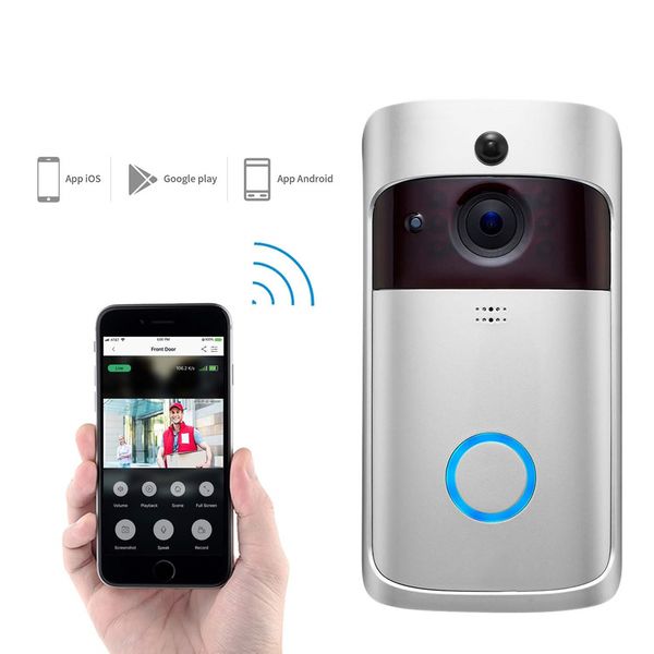 Wifi Video Doorbell Smart Home Door Bell Chime 720p Hd Camera Real