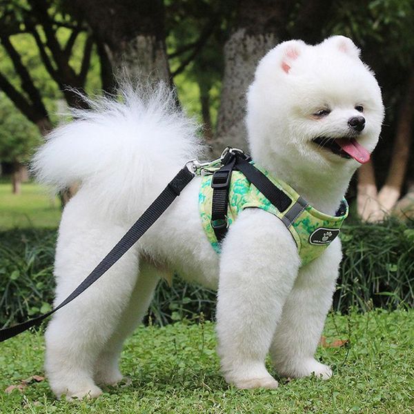 

safety pet dog harness leash set, adjustable reflective vest chest straps pet supplies for reduce burden for medium small dogs