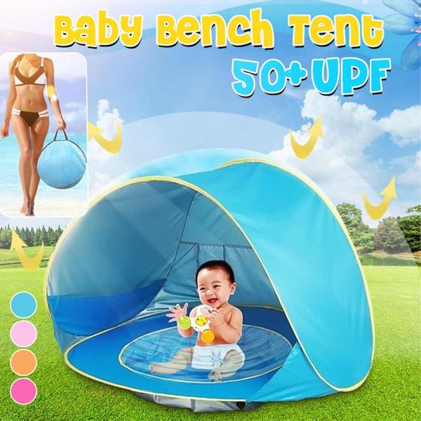 

baby beach tent portable waterproof shade tent pool outdoor beach automatic ' up sun shelter for infant kids uv protection
