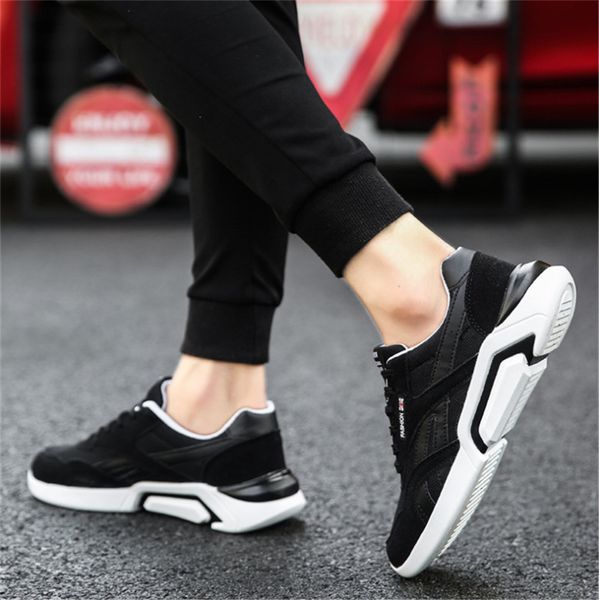 

2019 with box breathable sneakers foreign trade explosion models canvas shoes students outdoor warm men's shoes factory39-44, Black