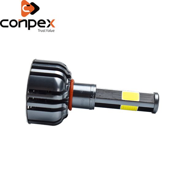 

new 2pcs car headlight bulbs led 9006 h4 h7 led canbus car lights two ways vortex air cooling system four sided lamp beads