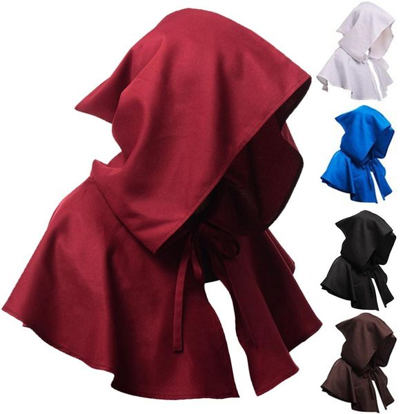 

halloween medieval hooded short shawl cosplay costume party witch hat