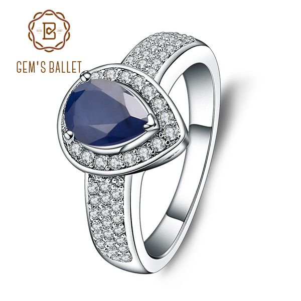 

gem's ballet 1.29ct oval natural blue sapphire gemstone wedding for women weddings 925 sterling silver fashion fine jewelry y19051602, Slivery;golden