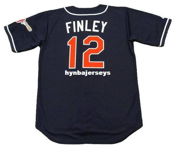 

custom steve finley san diego stitched 1997 majestic vintage alternate baseball jersey retro mens jerseys shirt, Blue;black