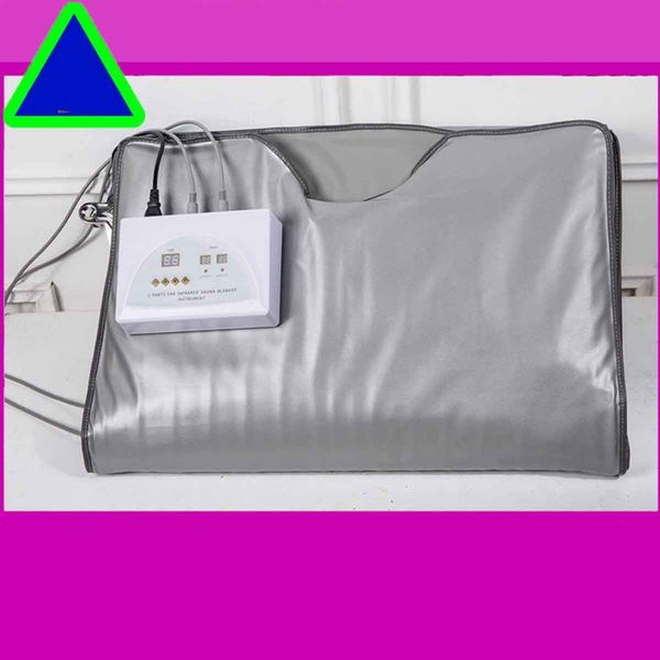

healthy device model 2 zone fir far infrared body slimming sauna heating therapy slim bag spa weight loss body detox device ing