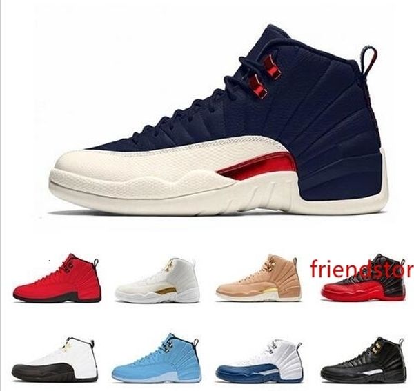 

новые 12 12s мужские баскетбольные туфли vachetta tan бордо темно серый волк грипп игра мастер такси плей офф французский синий тренажерный