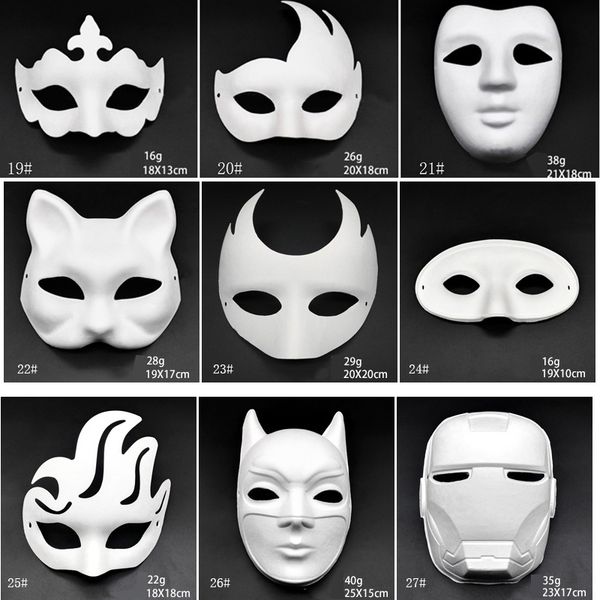 

makeup dance white masks embryo mould diy painting handmade mask pulp animal halloween festival party masks white paper face mask dbc bh2912