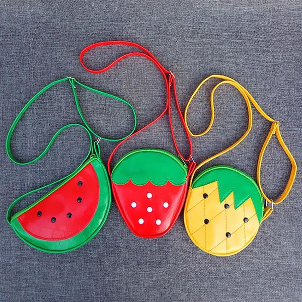 

cute fruit shape mini crossbody bag for girls children kids coin purse sweet watermelon pineapple shoulder bag handbag