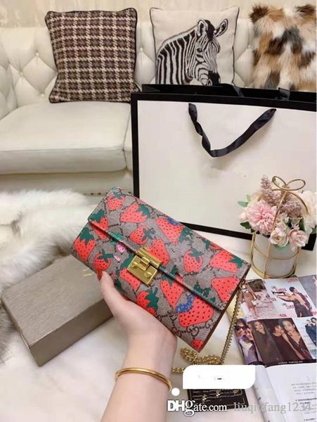 

vogue of new fund of 2020 printed chain inclined genuine leather handbag shoulder bags lock change coins single packing luxury handbag