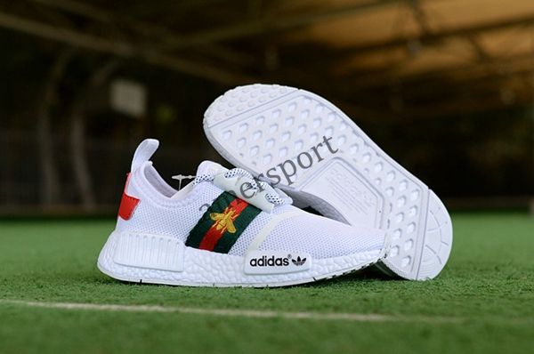 

2019 children's boys girls nmd r1 kids toddler shoes white red pink crystal white sequins trainers city sock sneakers running shoes 28, Black