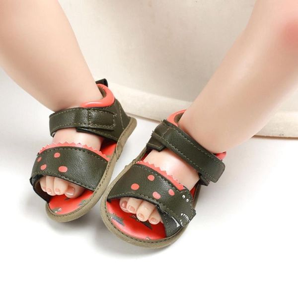 

0-18m summer baby boys girls cartoon animal soft sandals toddler baby shoes, Black;red