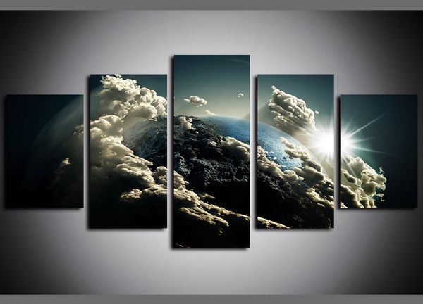

5 panels canvas prints wall art paintings abstract planets landscape artworks on canvas oil paintngs giclee pictures wall decor