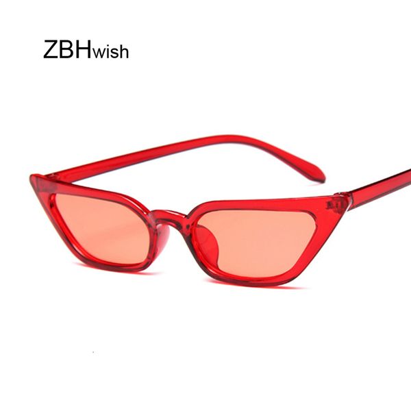 

fashion cat eye sunglasses women designer trendy narrow triangular glasses small vintage sun glasses ladies, White;black