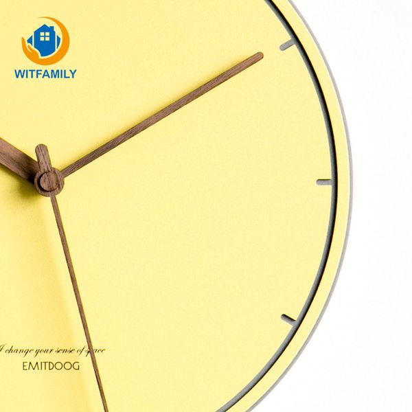 

modern minimalist creative wooden wall clock european living room bedroom home mute clock home decor wall